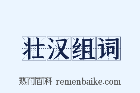 壮汉组词是什么意思的图片